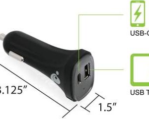 IOGEAR USB-C Car Charger