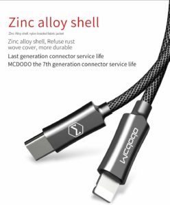 Mcdodo Generation Type C to Lighting PD 18W 2A Fast Charging Cable