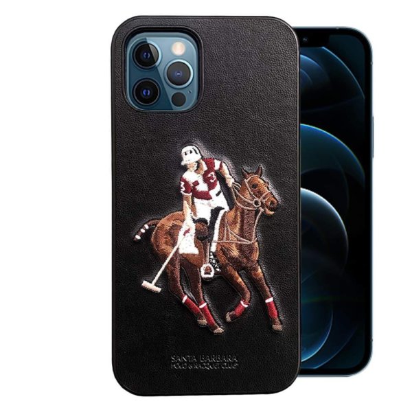 Santa Barbara Jockey Series Genuine Polo & Racquet Club Leather Case For iPhone 12 Pro