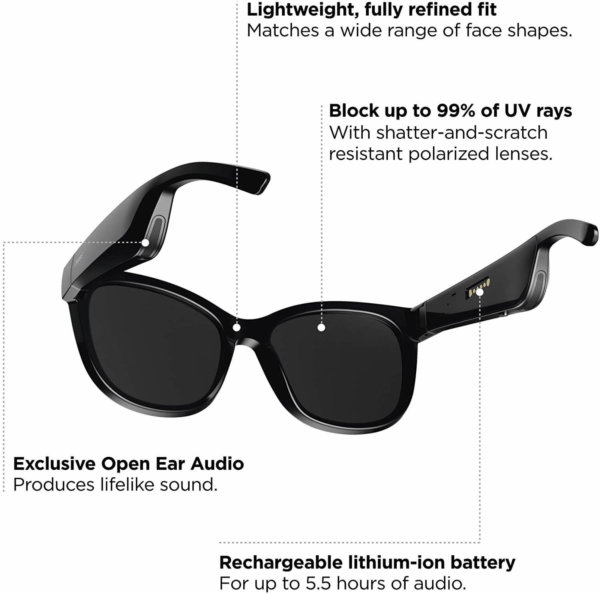 Bose Frames Soprano - Cat Eye Polarized, Bluetooth Audio Sunglasses – Black