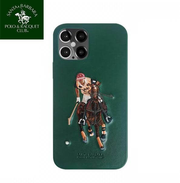 Santa Barbara Jockey Series Genuine Polo & Racquet Club Leather Case For iPhone 12 Series