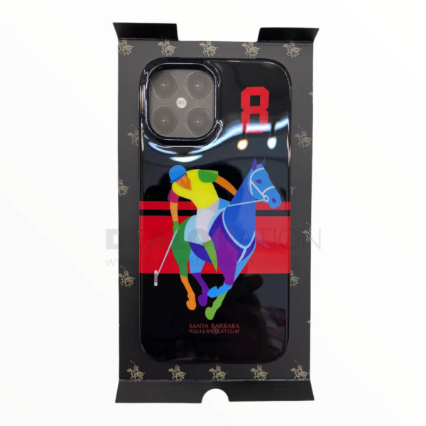 Santa Barbara Polo Racquet Jockey Series iPhone 12 Series – High Gloss, Black