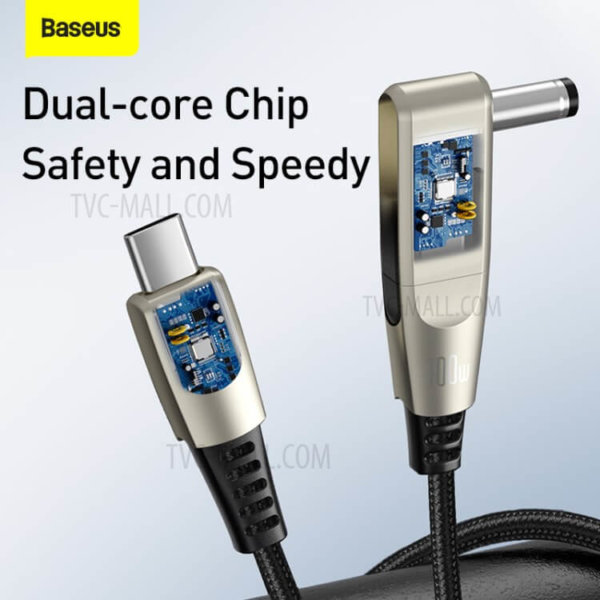 Baseus Flash Series One-for-two Fast Charging Data Cable with Round Head Type-C to C DC 100W 2m