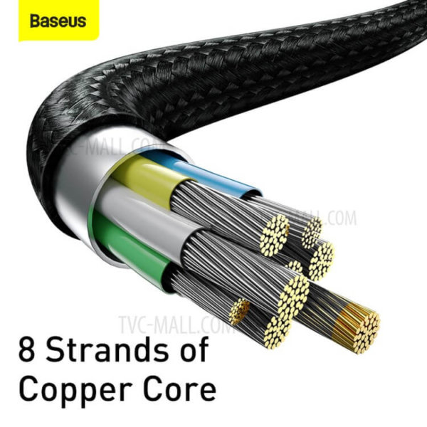 Baseus Flash Series One-for-two Fast Charging Data Cable with Round Head Type-C to C DC 100W 2m